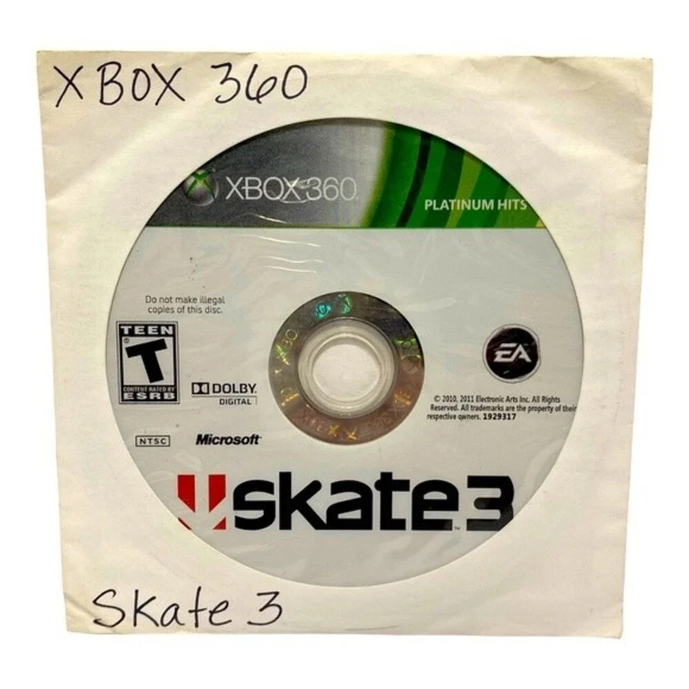 Skate 3 Xbox 360 (NO HARD COVER CASE)